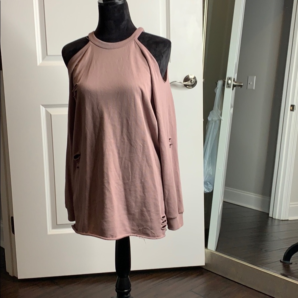 Distressed pullover